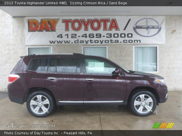2013 Toyota Highlander Limited 4WD in Sizzling Crimson Mica