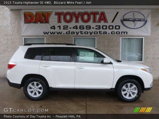 2013 Toyota Highlander SE 4WD in Blizzard White Pearl