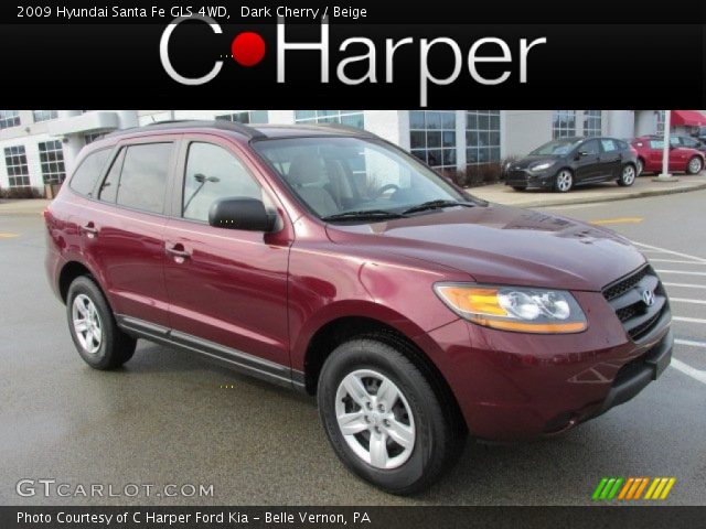 2009 Hyundai Santa Fe GLS 4WD in Dark Cherry