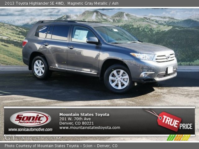 2013 Toyota Highlander SE 4WD in Magnetic Gray Metallic