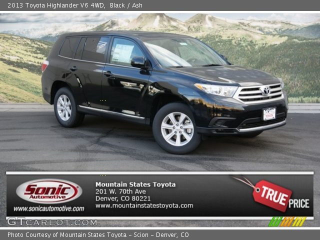 2013 Toyota Highlander V6 4WD in Black