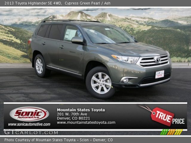 2013 Toyota Highlander SE 4WD in Cypress Green Pearl