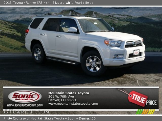 2013 Toyota 4Runner SR5 4x4 in Blizzard White Pearl