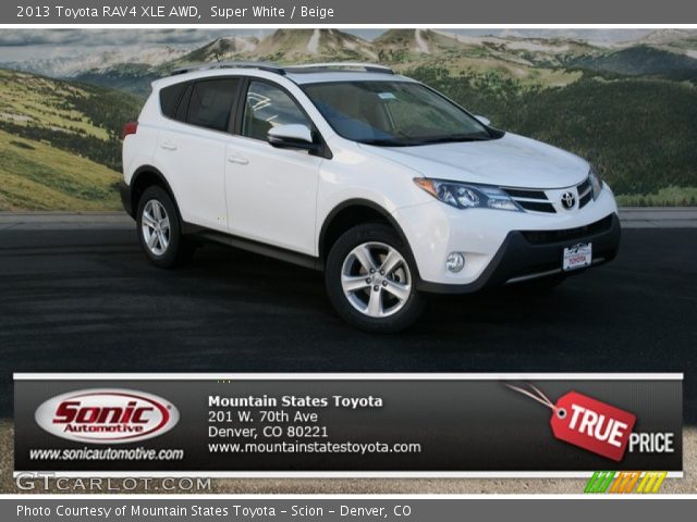 2013 Toyota RAV4 XLE AWD in Super White