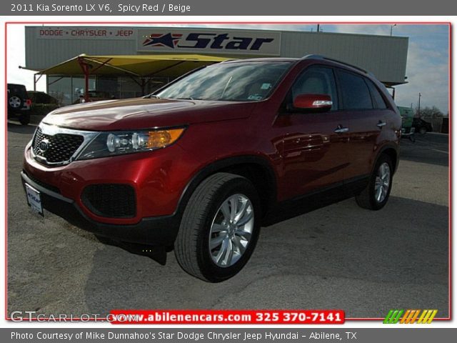 2011 Kia Sorento LX V6 in Spicy Red