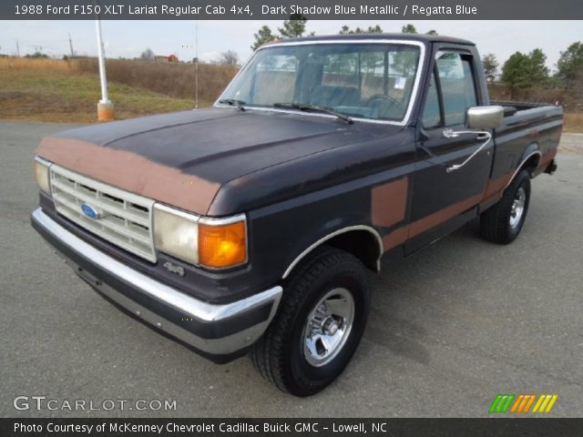 1988 Ford F150 XLT Lariat Regular Cab 4x4 in Dark Shadow Blue Metallic