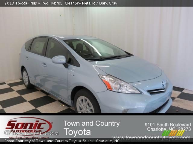 2013 Toyota Prius v Two Hybrid in Clear Sky Metallic