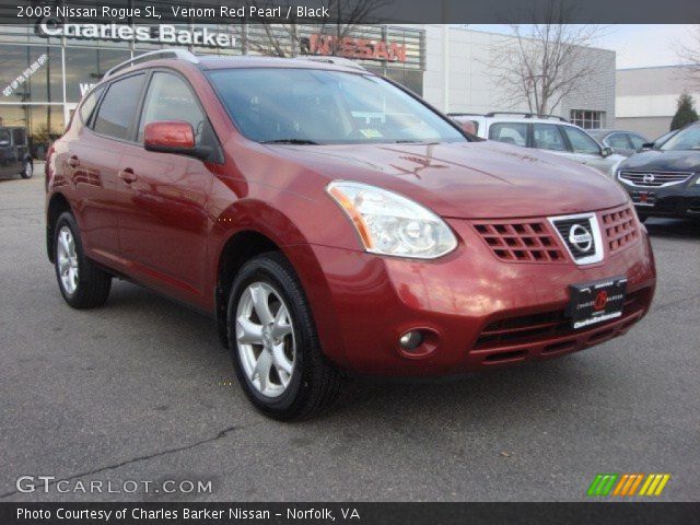 2008 Nissan Rogue SL in Venom Red Pearl