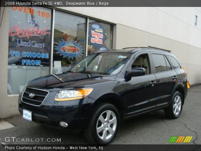 2008 Hyundai Santa Fe SE 4WD in Deepwater Blue