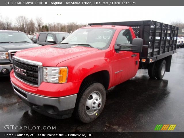 2013 GMC Sierra 3500HD Regular Cab Stake Truck in Fire Red