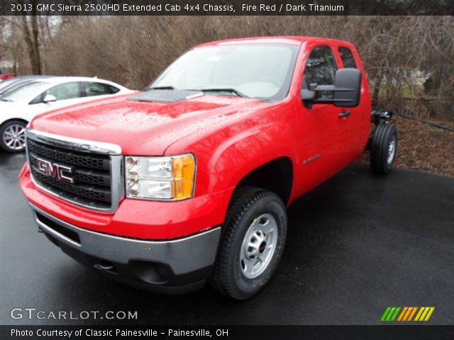 2013 GMC Sierra 2500HD Extended Cab 4x4 Chassis in Fire Red