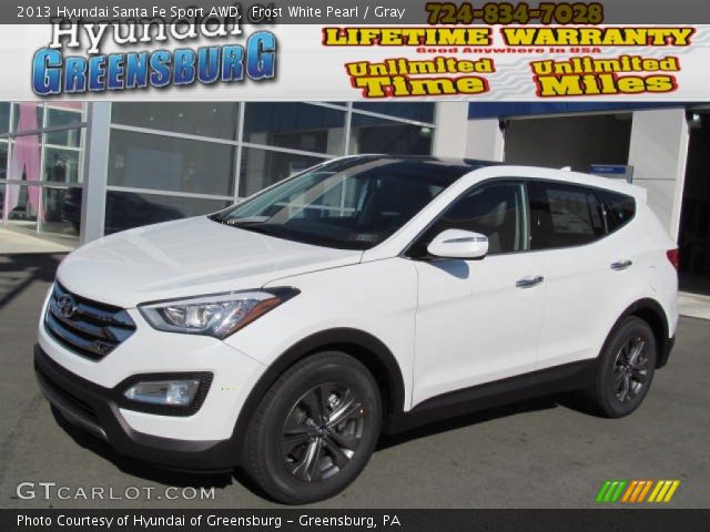 2013 Hyundai Santa Fe Sport AWD in Frost White Pearl