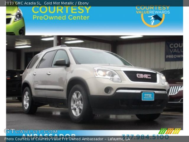 2010 GMC Acadia SL in Gold Mist Metallic