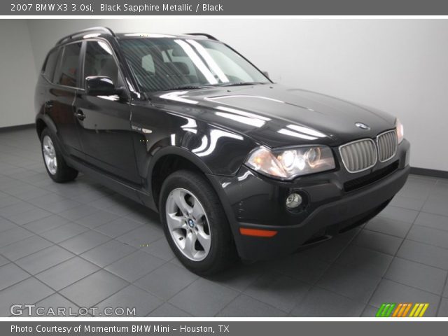 2007 BMW X3 3.0si in Black Sapphire Metallic