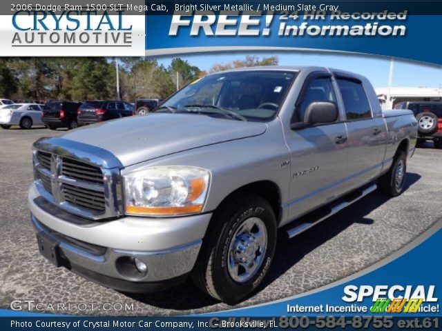2006 Dodge Ram 1500 SLT Mega Cab in Bright Silver Metallic
