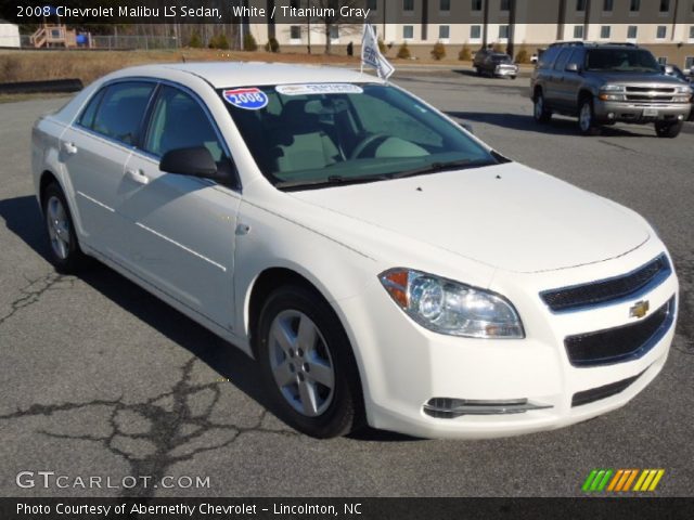 2008 Chevrolet Malibu LS Sedan in White