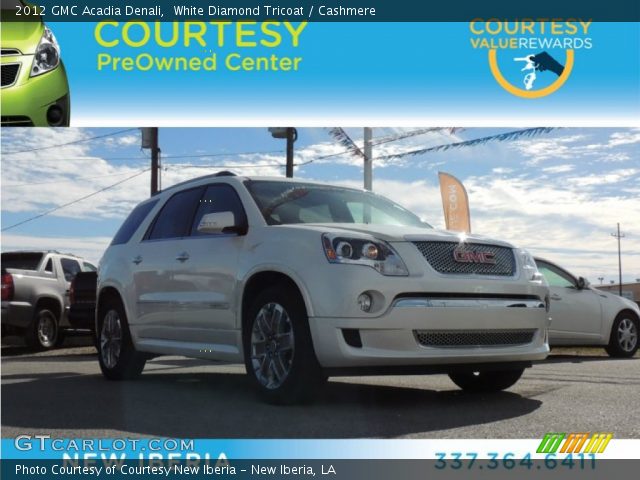 2012 GMC Acadia Denali in White Diamond Tricoat