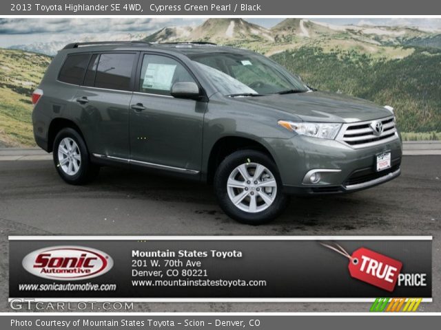 2013 Toyota Highlander SE 4WD in Cypress Green Pearl