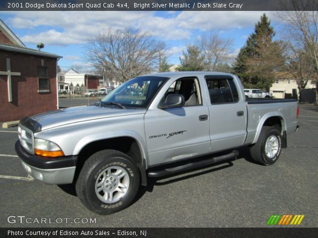 2001 Dodge Dakota Sport Quad Cab 4x4 in Bright Silver Metallic