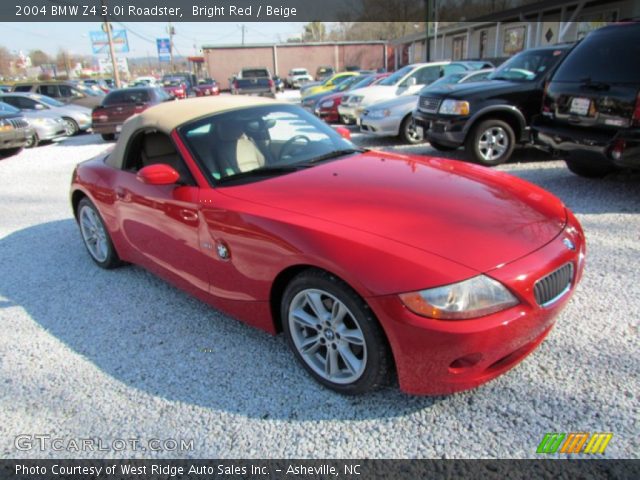 2004 BMW Z4 3.0i Roadster in Bright Red