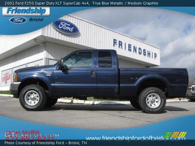 2001 Ford F250 Super Duty XLT SuperCab 4x4 in True Blue Metallic