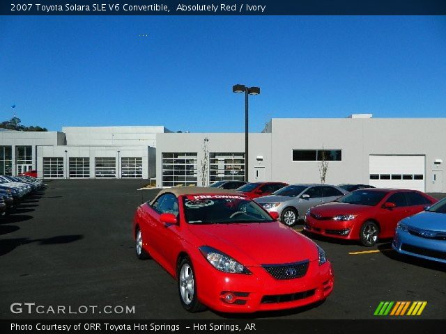 2007 Toyota Solara SLE V6 Convertible in Absolutely Red