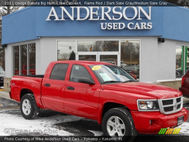 2011 Dodge Dakota Big Horn Crew Cab 4x4 in Flame Red
