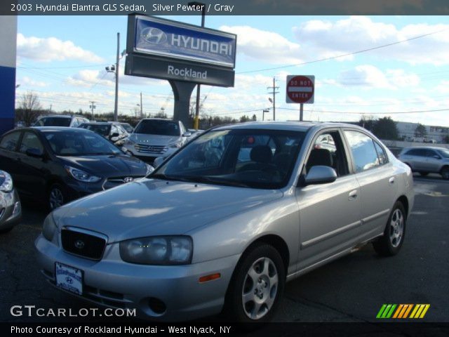 2003 Hyundai Elantra GLS Sedan in Silver Pewter