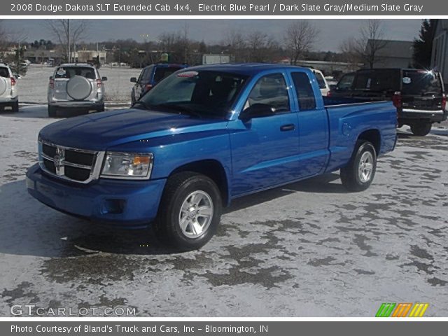 2008 Dodge Dakota SLT Extended Cab 4x4 in Electric Blue Pearl
