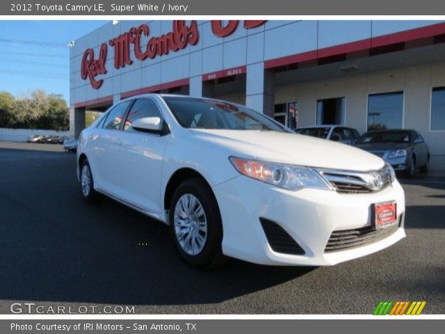 2012 Toyota Camry LE in Super White