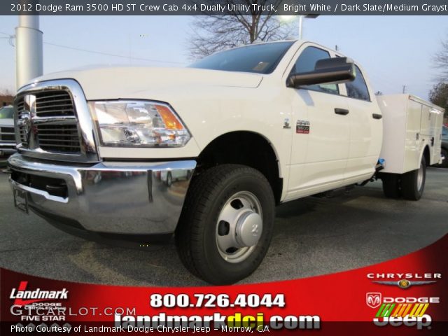 2012 Dodge Ram 3500 HD ST Crew Cab 4x4 Dually Utility Truck in Bright White