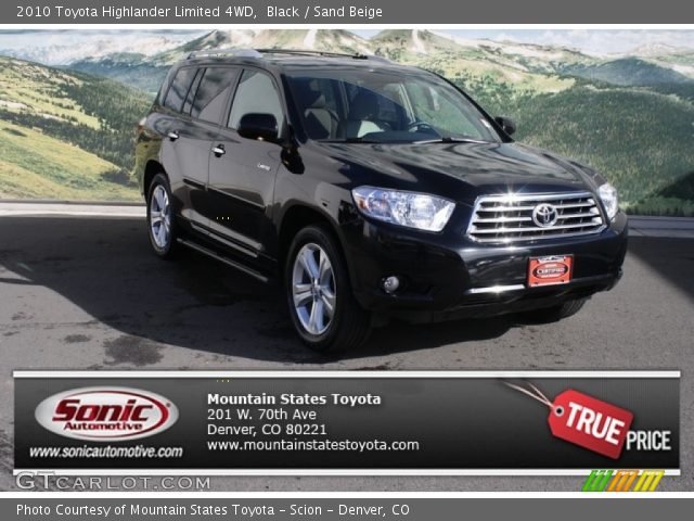 2010 Toyota Highlander Limited 4WD in Black