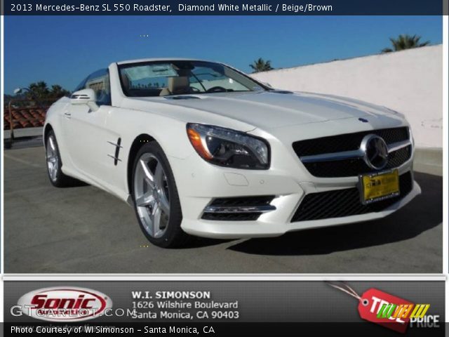 2013 Mercedes-Benz SL 550 Roadster in Diamond White Metallic