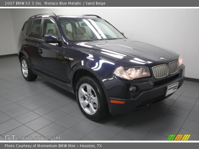 2007 BMW X3 3.0si in Monaco Blue Metallic