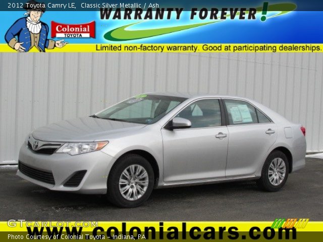 2012 Toyota Camry LE in Classic Silver Metallic