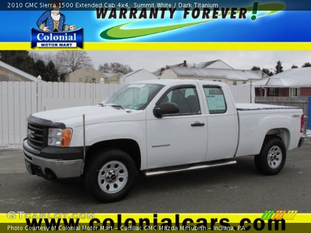 2010 GMC Sierra 1500 Extended Cab 4x4 in Summit White