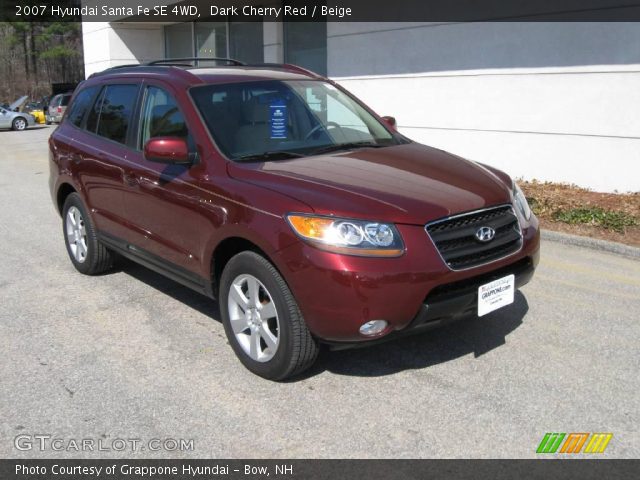 2007 Hyundai Santa Fe SE 4WD in Dark Cherry Red