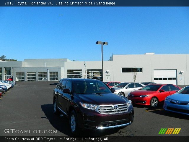 2013 Toyota Highlander V6 in Sizzling Crimson Mica