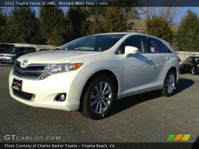 2013 Toyota Venza LE AWD in Blizzard White Pearl