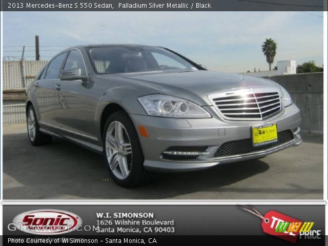 2013 Mercedes-Benz S 550 Sedan in Palladium Silver Metallic