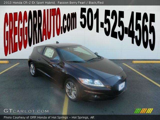 2013 Honda CR-Z EX Sport Hybrid in Passion Berry Pearl