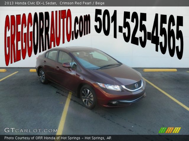 2013 Honda Civic EX-L Sedan in Crimson Red Pearl