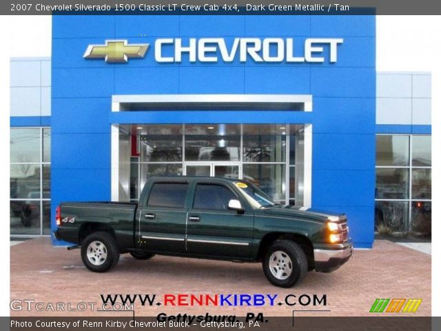 2007 Chevrolet Silverado 1500 Classic LT Crew Cab 4x4 in Dark Green Metallic