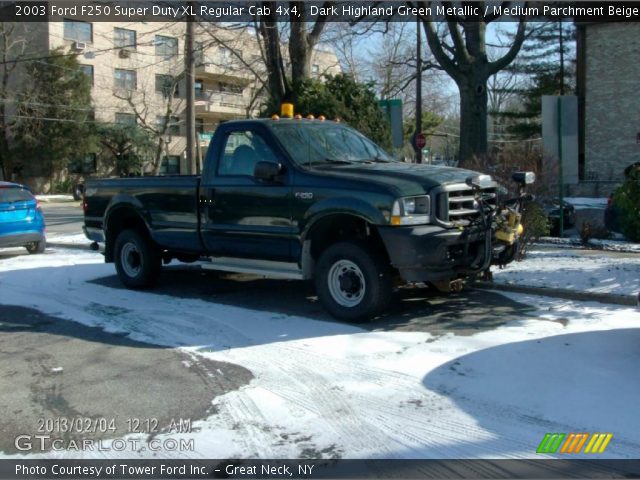 2003 Ford F250 Super Duty XL Regular Cab 4x4 in Dark Highland Green Metallic