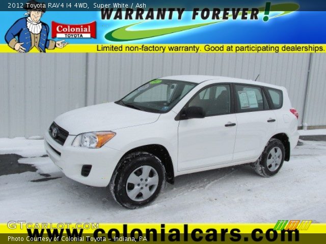 2012 Toyota RAV4 I4 4WD in Super White