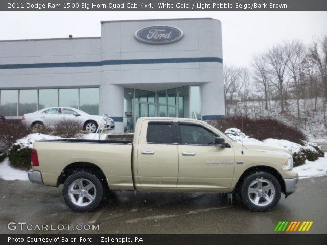 2011 Dodge Ram 1500 Big Horn Quad Cab 4x4 in White Gold