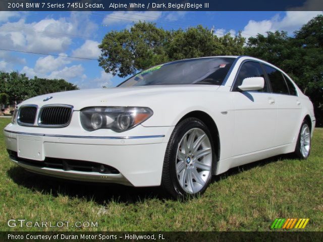 2004 BMW 7 Series 745Li Sedan in Alpine White