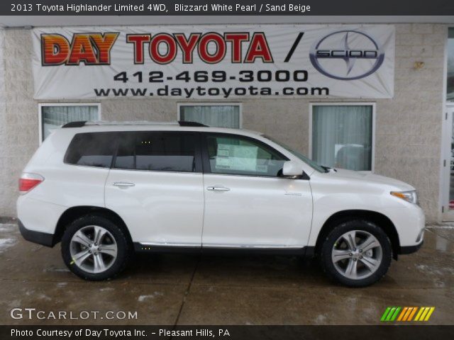 2013 Toyota Highlander Limited 4WD in Blizzard White Pearl
