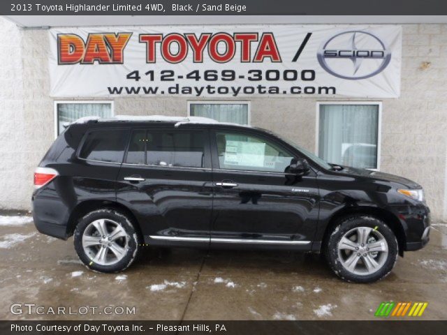 2013 Toyota Highlander Limited 4WD in Black
