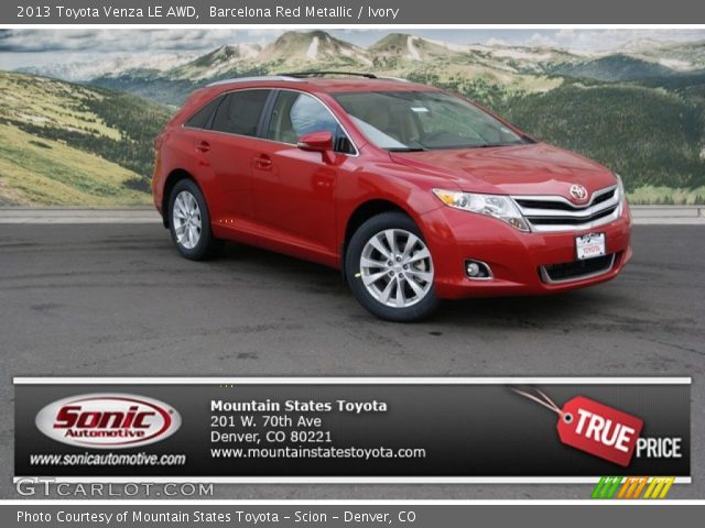2013 Toyota Venza LE AWD in Barcelona Red Metallic